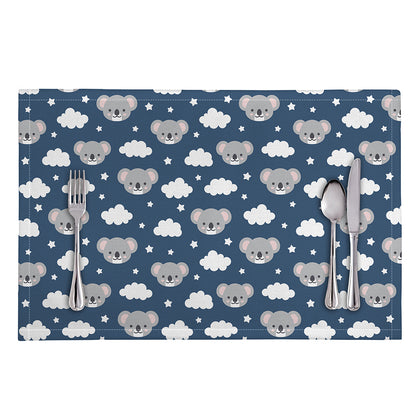 Good Night Koala Pattern Print Placemat