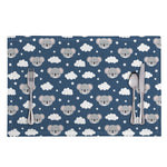 Good Night Koala Pattern Print Placemat
