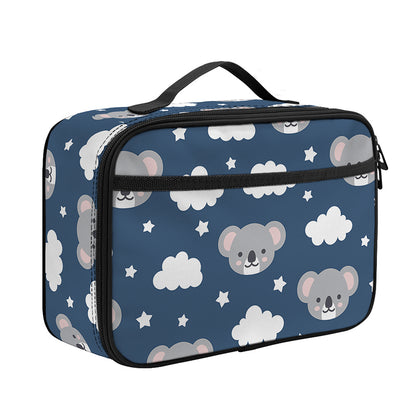 Good Night Koala Pattern Print Portable Lunch Bag