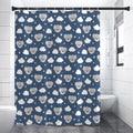 Good Night Koala Pattern Print Premium Shower Curtain