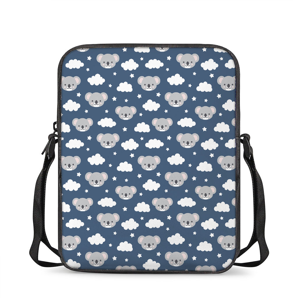 Good Night Koala Pattern Print Rectangular Crossbody Bag