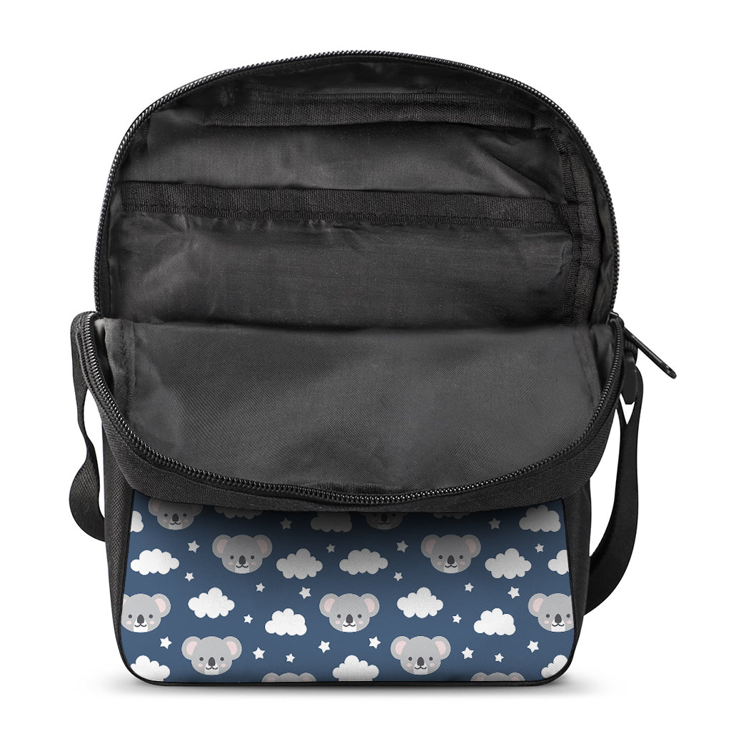Good Night Koala Pattern Print Rectangular Crossbody Bag