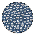 Good Night Koala Pattern Print Round Floor Mat