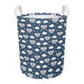 Good Night Koala Pattern Print Round Laundry Basket