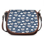 Good Night Koala Pattern Print Saddle Bag