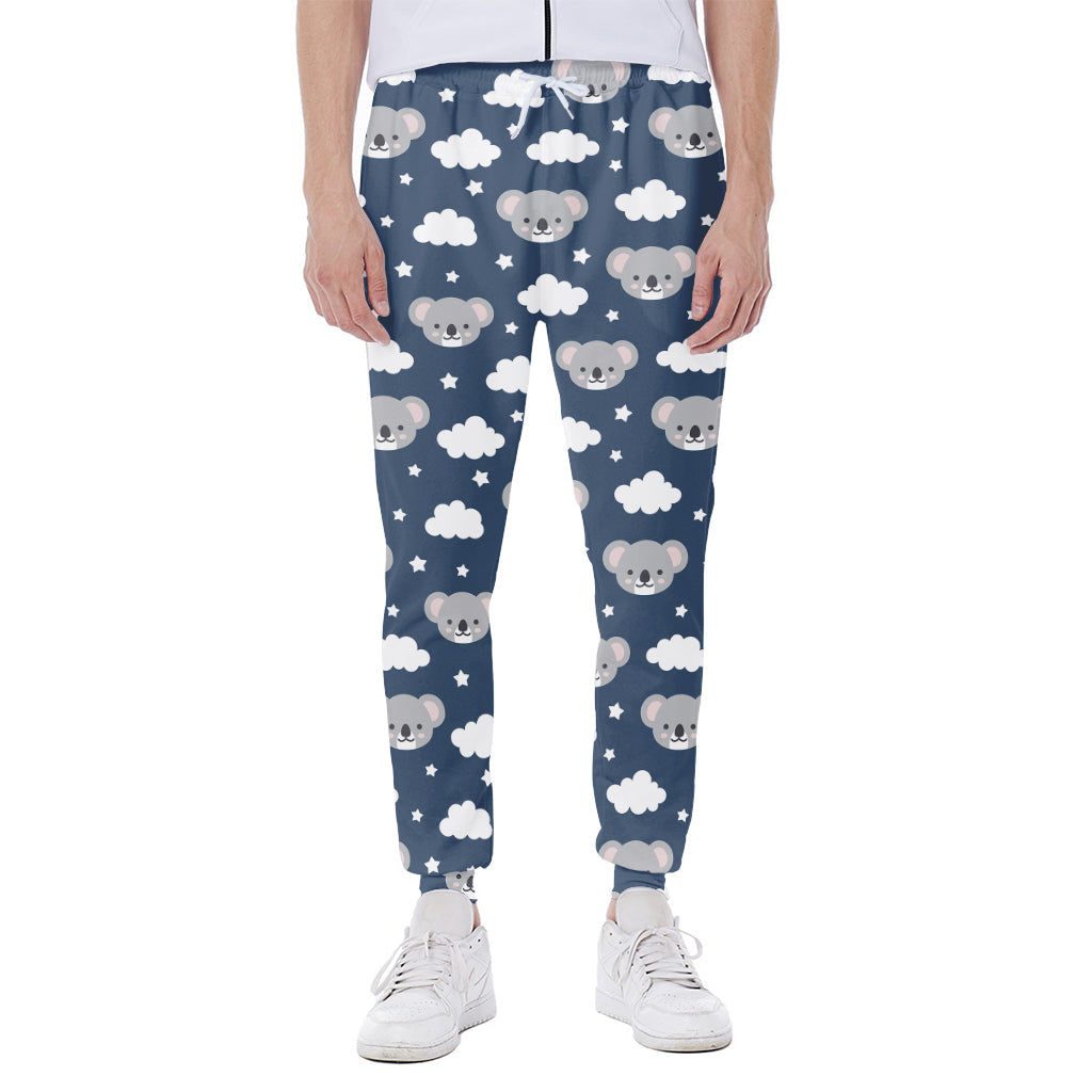 Good Night Koala Pattern Print Scuba Joggers
