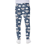 Good Night Koala Pattern Print Scuba Joggers
