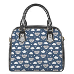 Good Night Koala Pattern Print Shoulder Handbag