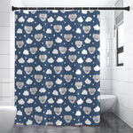 Good Night Koala Pattern Print Shower Curtain