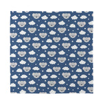 Good Night Koala Pattern Print Silk Bandana