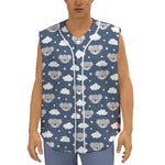 Good Night Koala Pattern Print Sleeveless Baseball Jersey