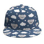 Good Night Koala Pattern Print Snapback Cap
