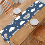 Good Night Koala Pattern Print Table Runner