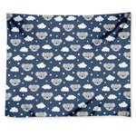 Good Night Koala Pattern Print Tapestry