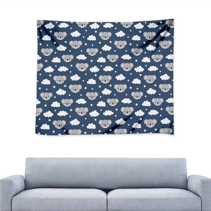 Good Night Koala Pattern Print Tapestry