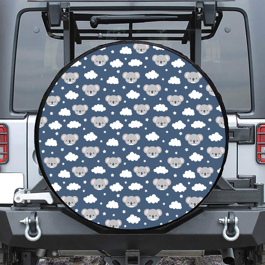 Good Night Koala Pattern Print Tire Cover