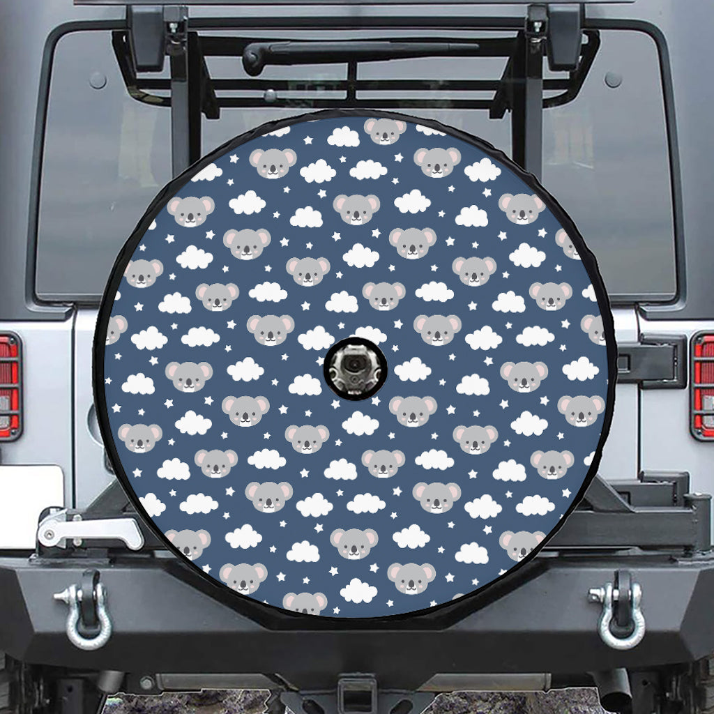 Good Night Koala Pattern Print Tire Cover With Camera Hole