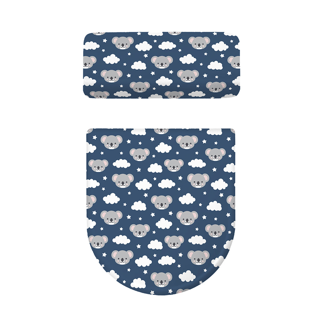 Good Night Koala Pattern Print Toilet Lid And Tank Cover Set