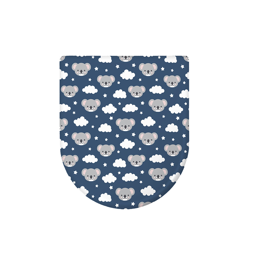 Good Night Koala Pattern Print Toilet Lid Cover