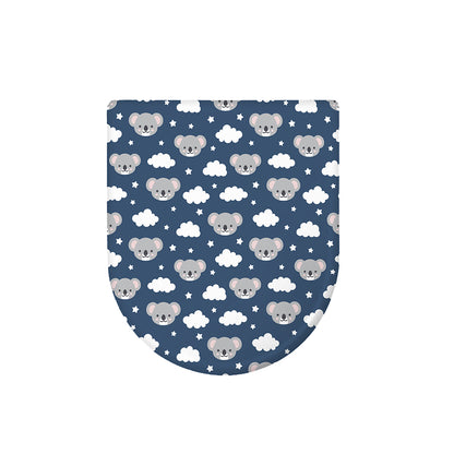Good Night Koala Pattern Print Toilet Lid Cover