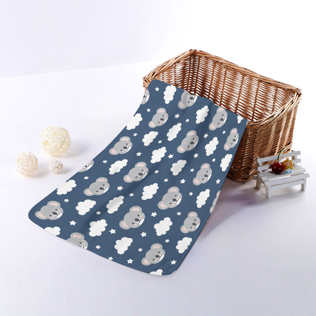 Good Night Koala Pattern Print Towel