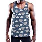 Good Night Koala Pattern Print Training Tank Top