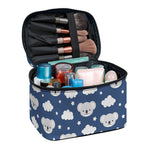 Good Night Koala Pattern Print Travel Makeup Bag