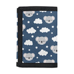Good Night Koala Pattern Print Trifold Wallet
