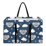 Good Night Koala Pattern Print Utility Tote Bag