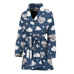 Good Night Koala Pattern Print Women's Bathrobe
