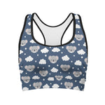 Good Night Koala Pattern Print Women's Sports Bra