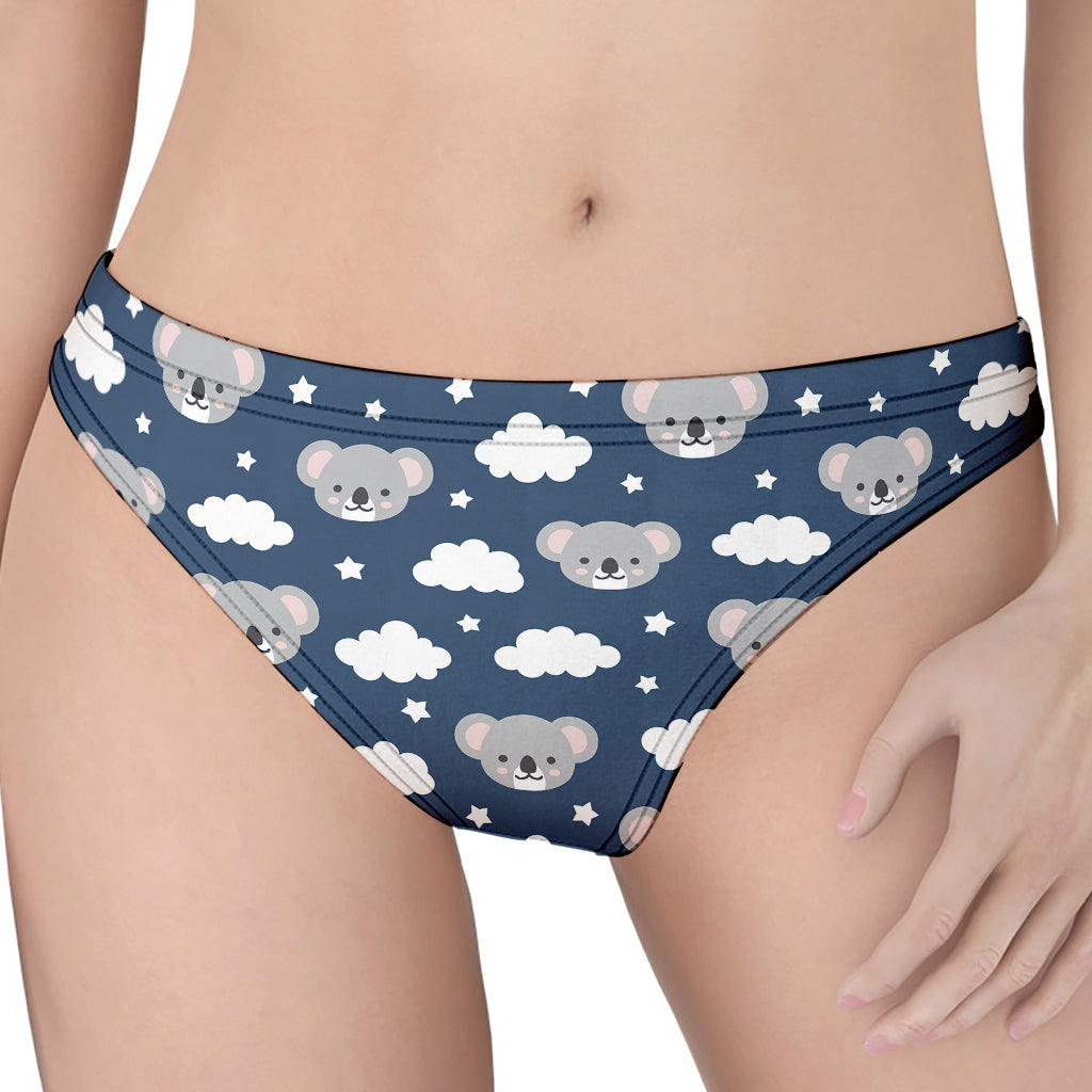 Good Night Koala Pattern Print Women's Thong