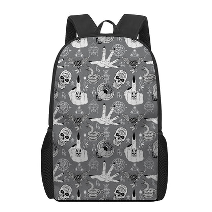Gothic Wicca Curse Print 17 Inch Backpack