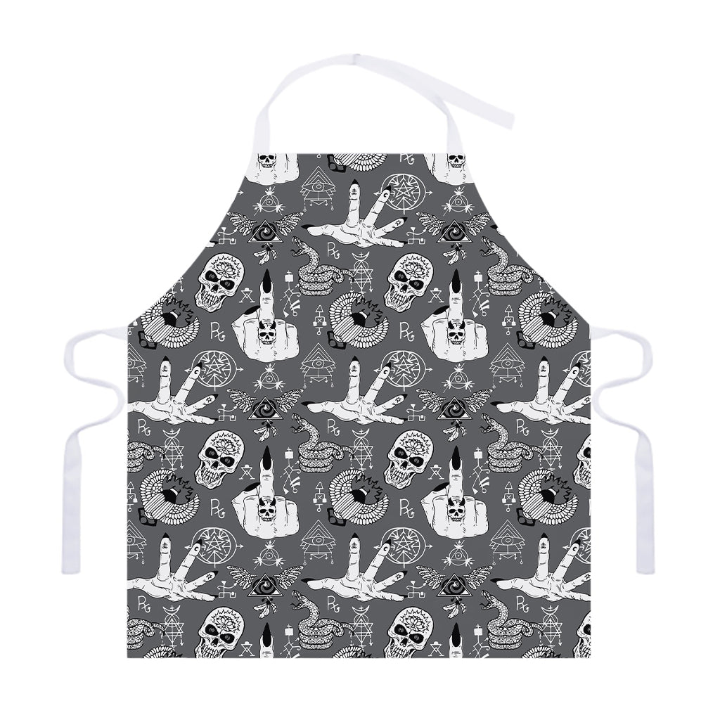 Gothic Wicca Curse Print Adjustable Apron