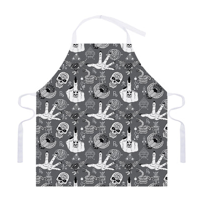 Gothic Wicca Curse Print Adjustable Apron