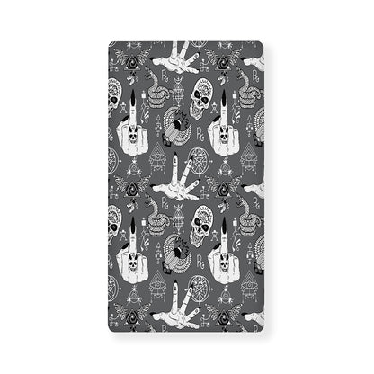 Gothic Wicca Curse Print Baby Crib Sheet