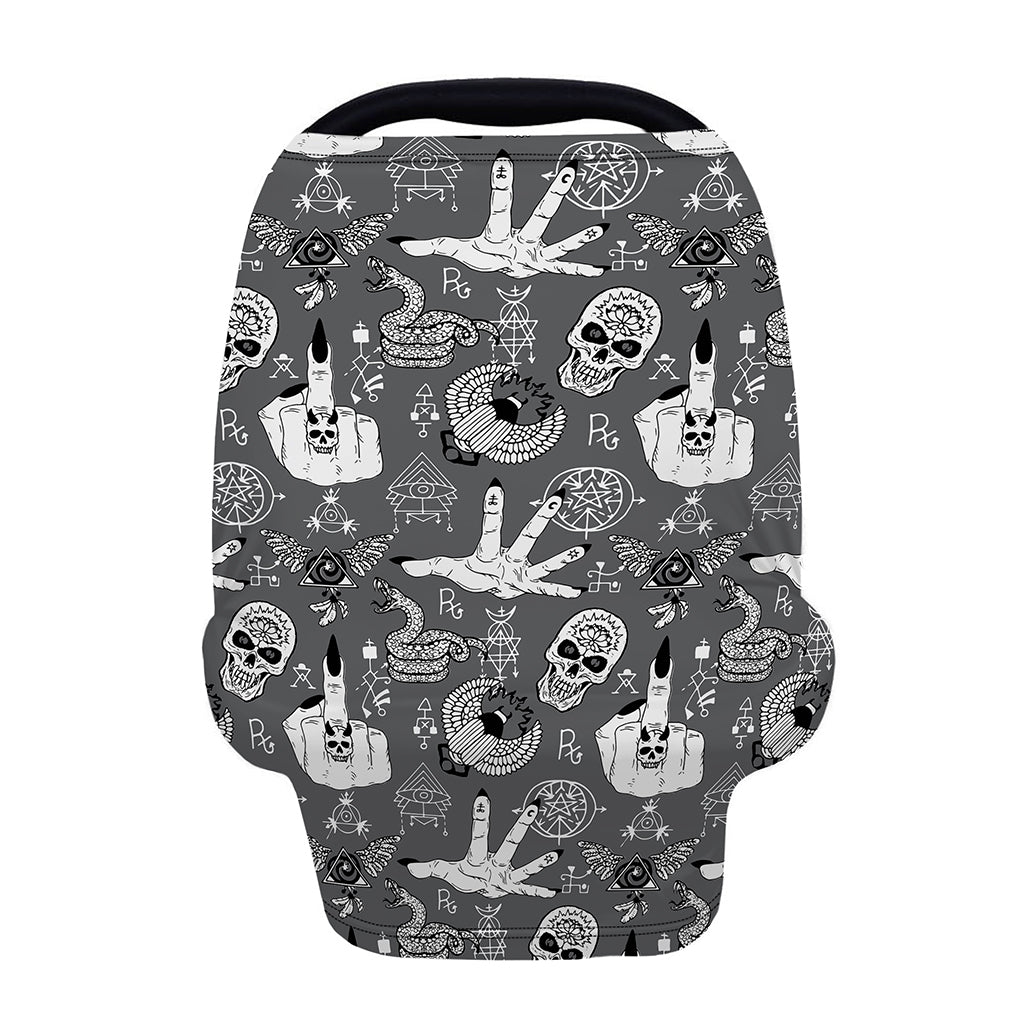 Gothic Wicca Curse Print Baby Seat Cover