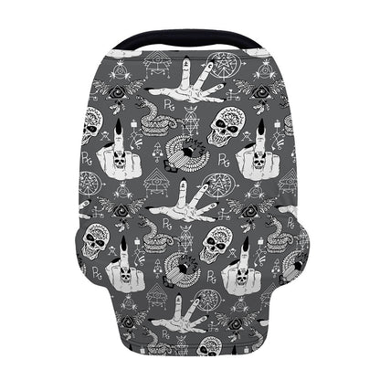 Gothic Wicca Curse Print Baby Seat Cover