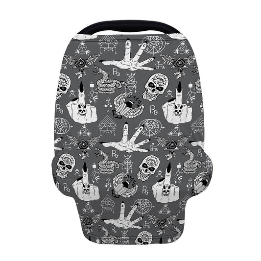 Gothic Wicca Curse Print Baby Seat Cover