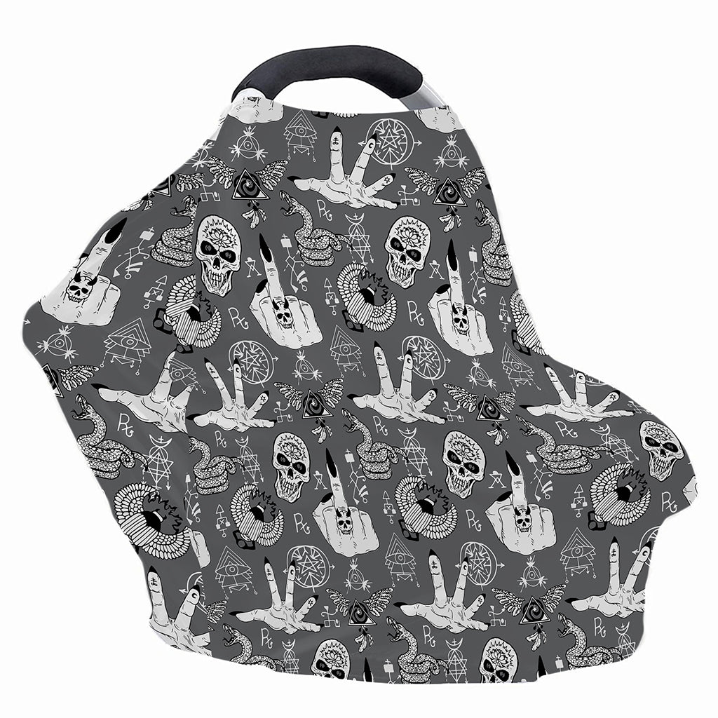 Gothic Wicca Curse Print Baby Seat Cover