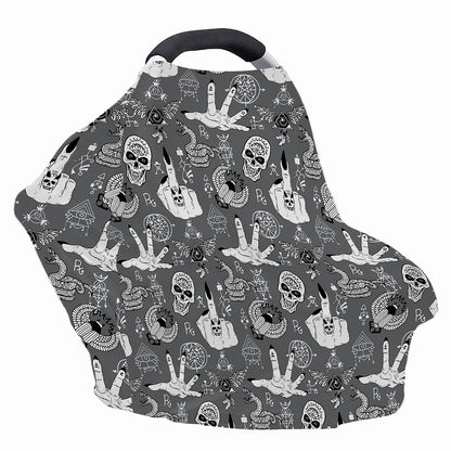 Gothic Wicca Curse Print Baby Seat Cover