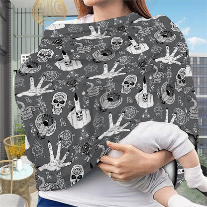 Gothic Wicca Curse Print Baby Seat Cover
