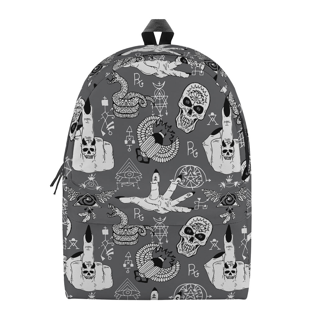 Gothic Wicca Curse Print Backpack