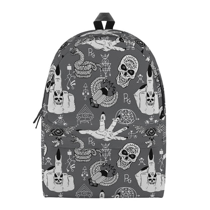 Gothic Wicca Curse Print Backpack