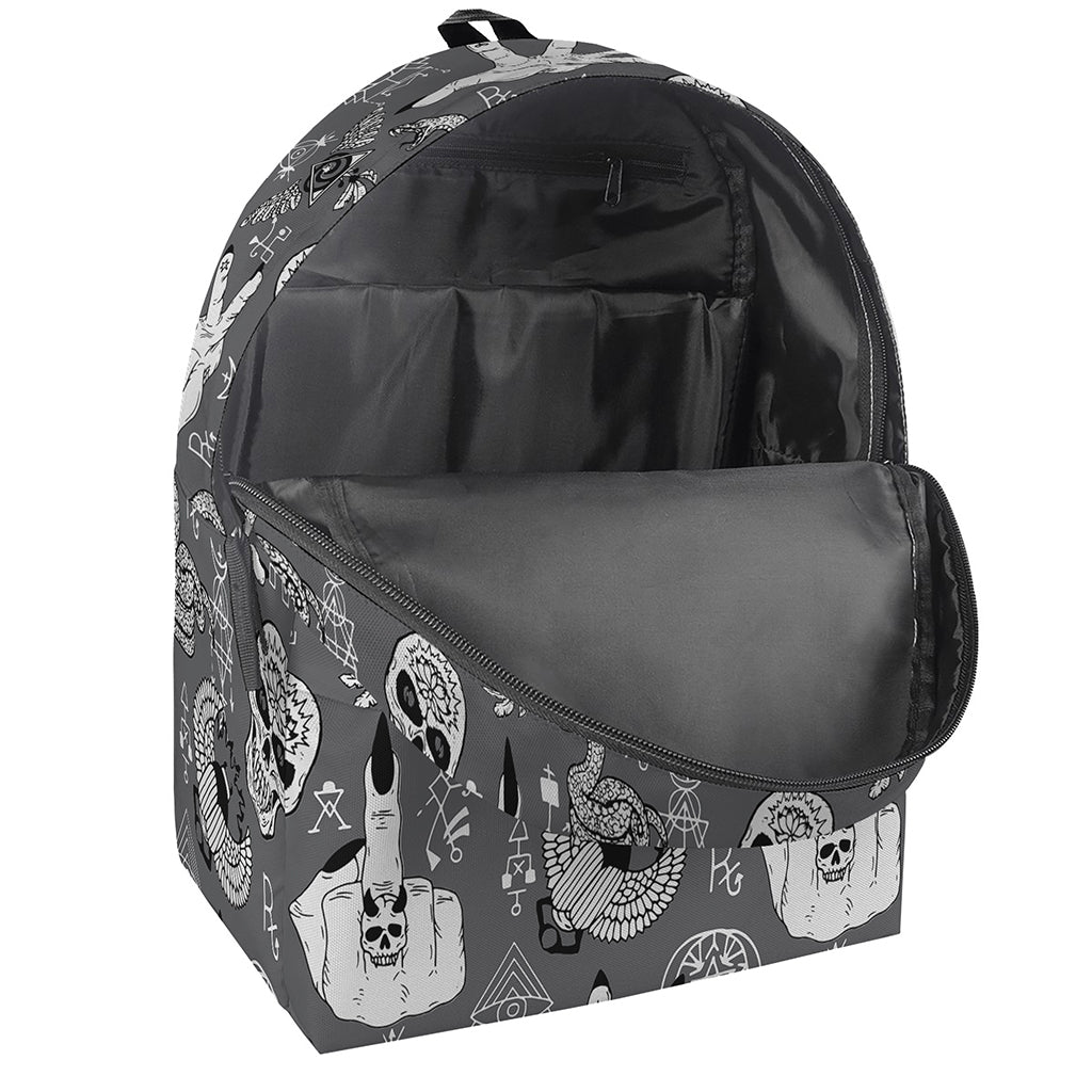 Gothic Wicca Curse Print Backpack