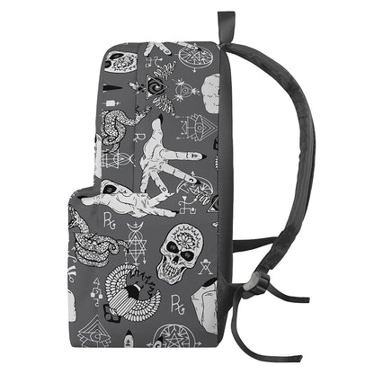 Gothic Wicca Curse Print Backpack