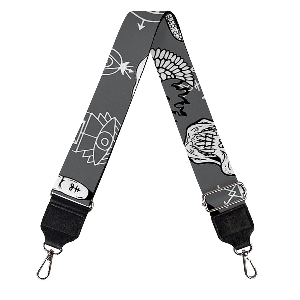 Gothic Wicca Curse Print Bag Strap