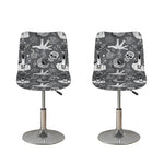 Gothic Wicca Curse Print Bar Stool Covers