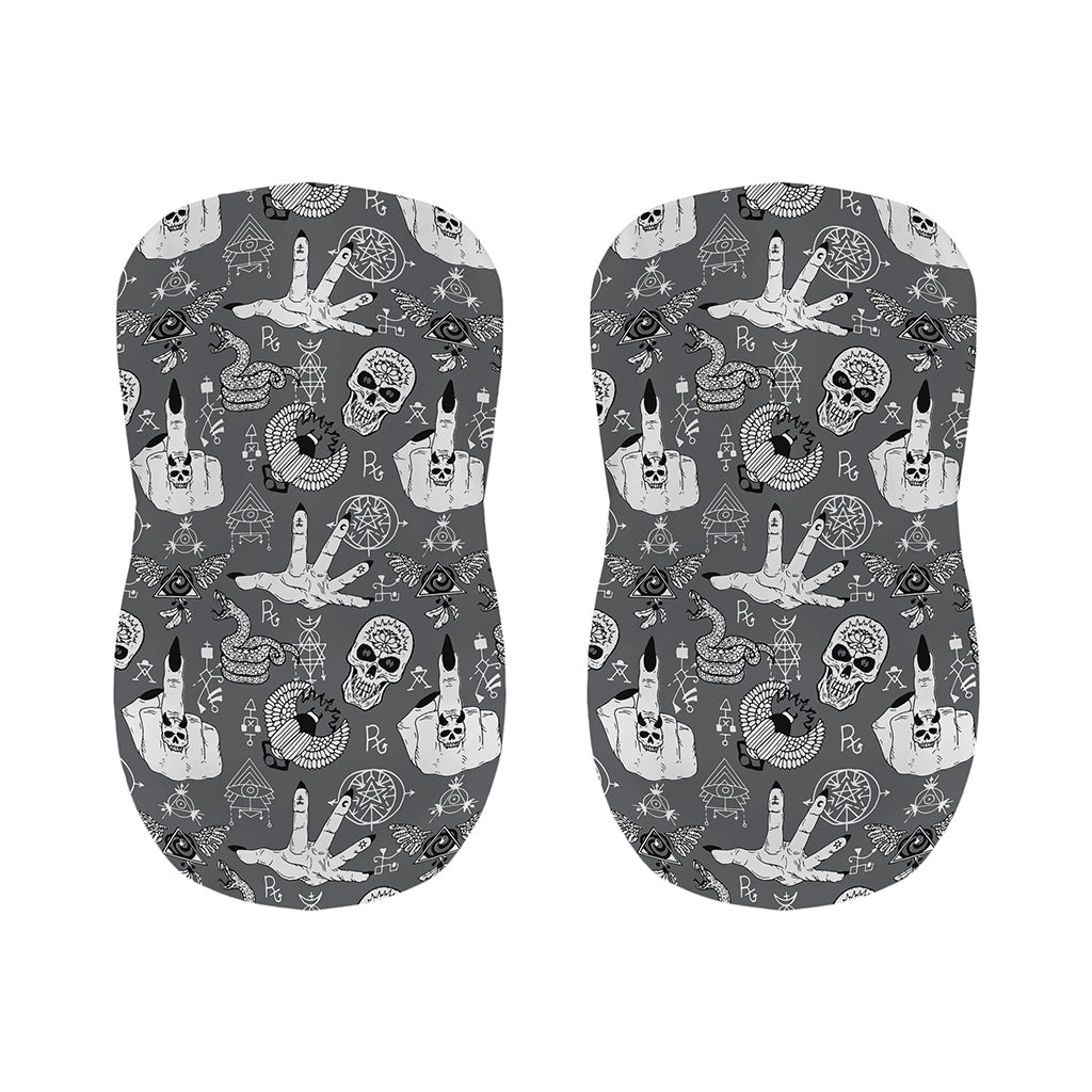 Gothic Wicca Curse Print Bar Stool Covers