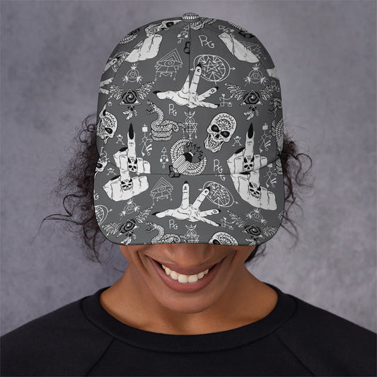 Gothic Wicca Curse Print Baseball Cap